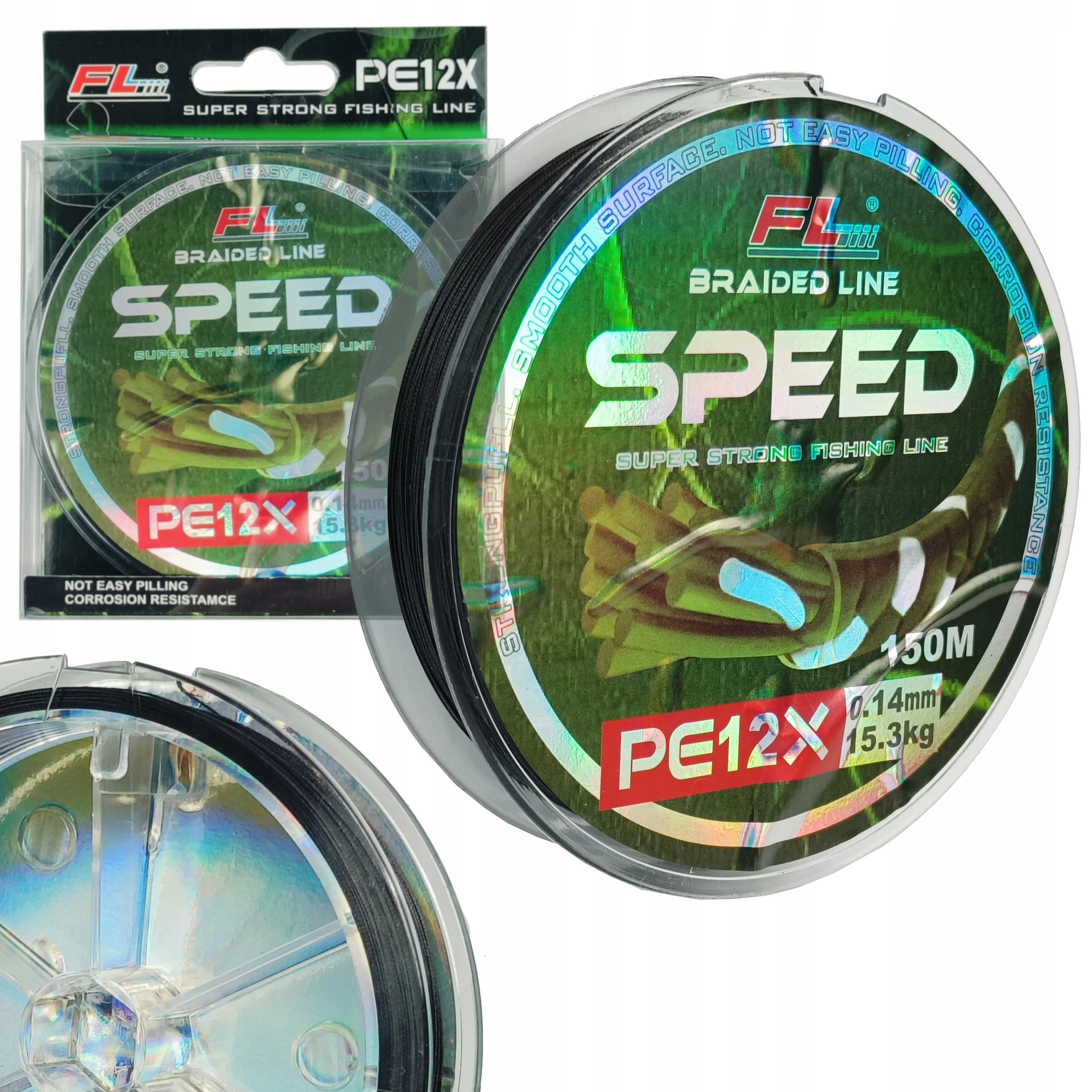 Plecionka FL Speed x12 0.18mm 150m czarna Plecionka FL Speed x12 0.18mm 150m czarna - obrazek 1