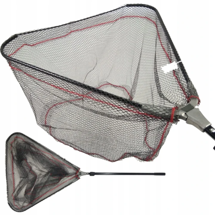 Podbierak wędkarski gumowany teleskopowy 220cm kosz 60cm Podbierak wędkarski gumowany teleskopowy 220cm kosz 60cm - obrazek 1