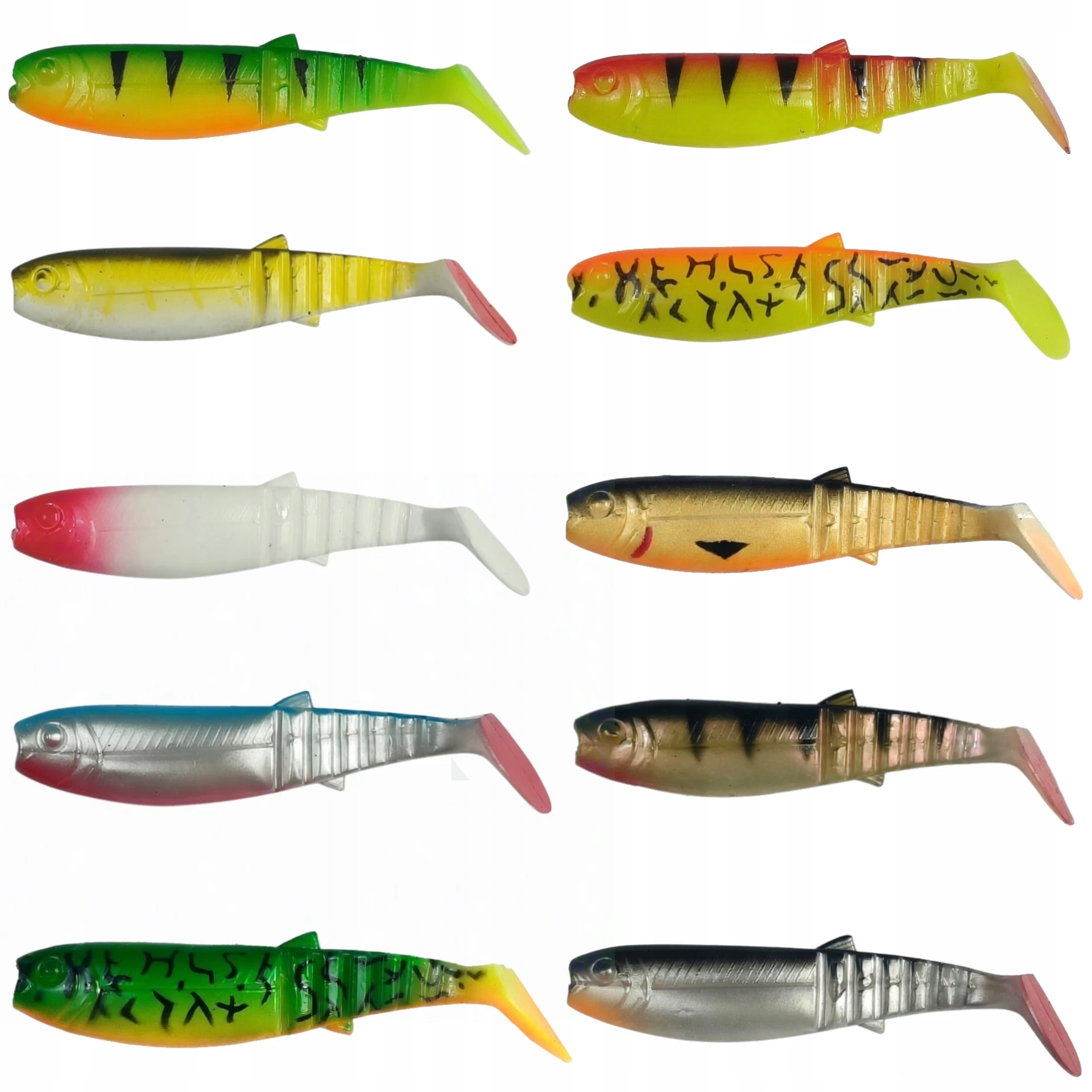 Zestaw 10x przynęty gumowe 8cm mix kolorów Zestaw 10x przynęty gumowe 8cm mix kolorów - obrazek 1