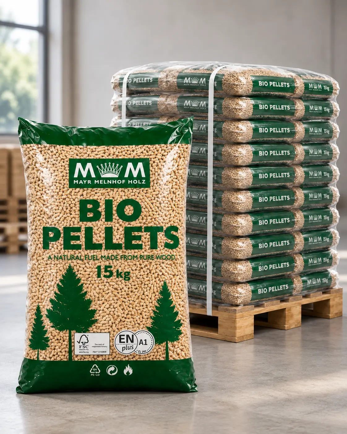pellet mak holz norvex Pellet drzewny MAK Holz ENplus A1 6mm Austria paleta 975kg - obrazek 1