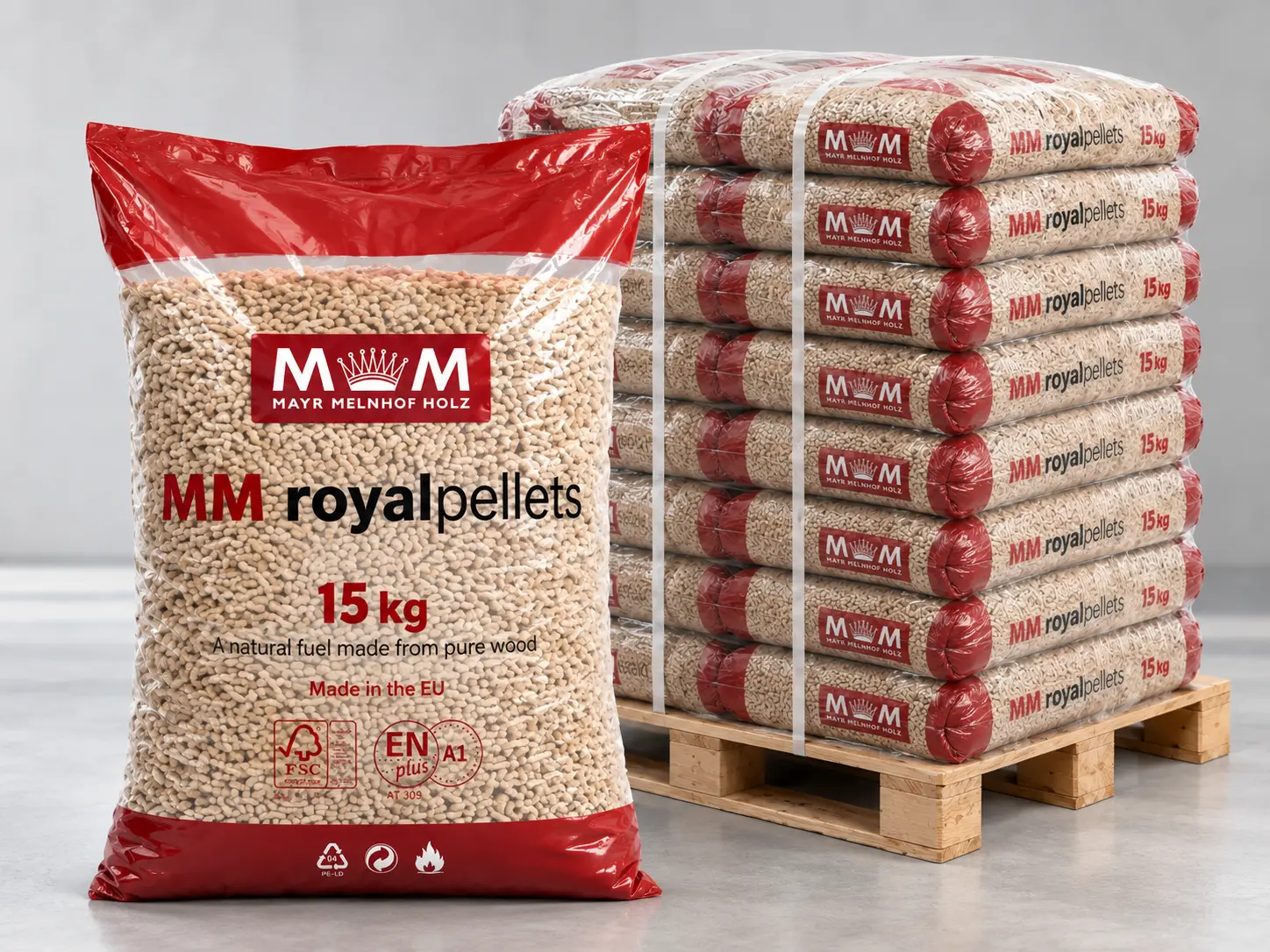 pellet mayer holz Pellet drzewny Mayr-Melnhof Holz ENplus A1 6mm Austria paleta 975kg - obrazek 1